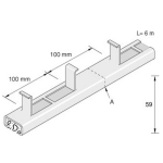 41x21mm ConcreteInsert Channel 6m 2.5mm Gauge PG