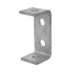 4 Hole Double Channel Bracket HDG 96x47mm P1044