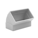 100x54mm 45deg Vertical Bend Plastic Duct Int / Ext Bend