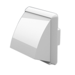 White Cowl Non-Return Outlet For 100x54mm Plastic Duct
