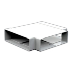 204x60mm Horizontal Tee Piece Plastic Duct Equal Flat Tee