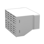 220x90 to Double Airbrick Plastic Duct Adaptor w/Grille