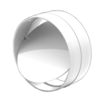 100mm Round Pipe Connector For Plastic Duct - With Damper