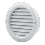 125mm Round White Grille For Plastic Duct w/Flyscreen