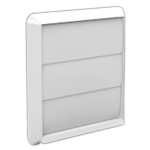 White Gravity Outlet For 125mm Round Plastic Duct