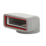 204x60mm to 125mm Plenum Bend Thermal Duct Self-Seal Elbow