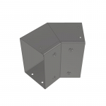 150x100mm 45deg Inside Lid Galv Trunking Gusset Bend