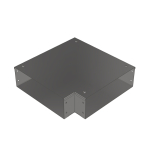 150x75mm 90deg Top Lid Galv Trunking Sharp Bend