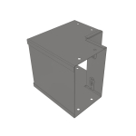 75x50mm 90deg Inside Lid Galv Trunking Sharp Bend