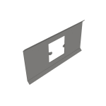 255mm Wide Single Socket Plate For Galv Trunking