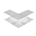 50x50mm Outside Lid Bend 90deg For Lighting Trunking