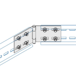 150mm Adjustable Horiz Coupler Unistrut U15 Cable Ladder HDG