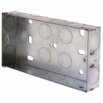 25mm 2 Gang Flush Back Boxes - Steel