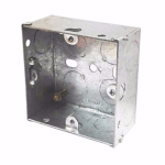 35mm 1 Gang Flush Back Boxes - Steel 20 & 25mm KnockOuts