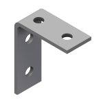 4 Hole 90Deg Channel Bracket S/S 89x104mm P1325ss