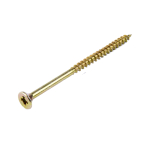 5.0x50mm CSK Premium Square Drive Woodscrews Gold Finish