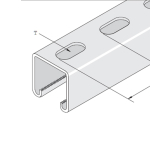 41x41mm Unistrut Deep Slotted Channel - 3m - S/Steel