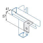 Unistrut 2 Hole 90° Channel Bracket 57x41mm - HDG