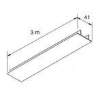 Unistrut PVC Snap In Cover Strip - White - 3m