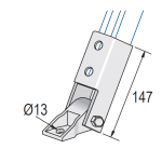 Unistrut 3 Hole Adjustable Bracket 147mm - ZP