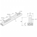 41x21mm Unistrut Concrete Insert Channel - 6m - PG