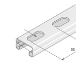 41x21mm Unistrut Light Gauge Shallow Slotted Channel 3m PG