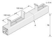 41x41mm ConcreteInsert Channel 6m 2.5mm Gauge PG