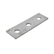 3 Hole Flat Channel Plate HDG 40x120mm
