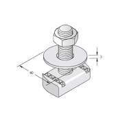 Channel Stud Nut 10x60mm