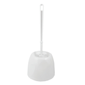 Toilet Brush with Holder - White