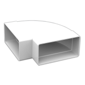 100x54mm 90deg Horizontal Bend Plastic Duct Int / Ext Bend