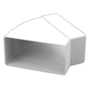 100x54mm 45deg Horizontal Bend Plastic Duct Flat Bend