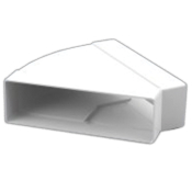 204x60mm 45deg Horizontal Bend Plastic Duct Flat Bend