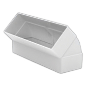 204x60mm 45deg Vertical Bend Plastic Duct Int / Ext Bend