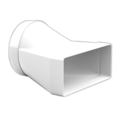 204x60mm to 125mm Round Plastic Duct Straight Adaptor