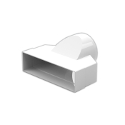 204x60mm to 100mm Round Plastic Duct Straight Adaptor