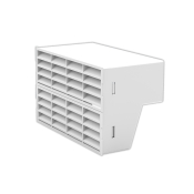 204x60mm to Double Airbrick Plastic Duct Adaptor w/Grille