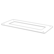 White Flat Wall Plate For 204x60mm Plastic Duct