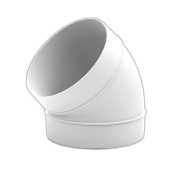 125mm Round Pipe 45deg Bend Plastic Duct Elbow Connector