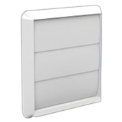 White Gravity Outlet For 125mm Round Plastic Duct