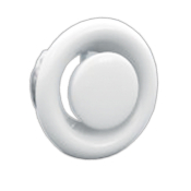 150mm Round Ceiling Extract Plastic Duct White Metal Valve