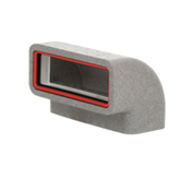 220x90mm Self-Seal 90deg Elbow Thermal Ducting Vertical Bend