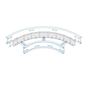 70mm Curved Divider 1.5M Unistrut Cable Ladder HDG