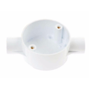 20mm White Through Boxes PVC Plastic Conduit