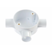 25mm White Plastic Tee Boxes PVC Plastic Conduit