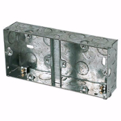 35mm Dual Box Flush Back Boxes - Steel