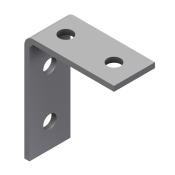 4 Hole 90Deg Channel Bracket S/S 89x104mm P1325ss