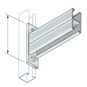 Unistrut Cantilever Arm Double Deep Slotted - 150mm - HDG