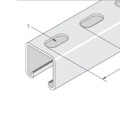41x41mm Unistrut Deep Slotted Channel - 3m - PG