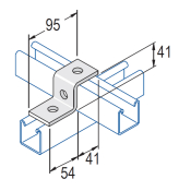 Unistrut 3 Hole Channel Z Bracket 95x41mm - HDG